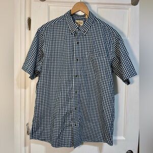 Red Head Blue Plaid Shirt size Large